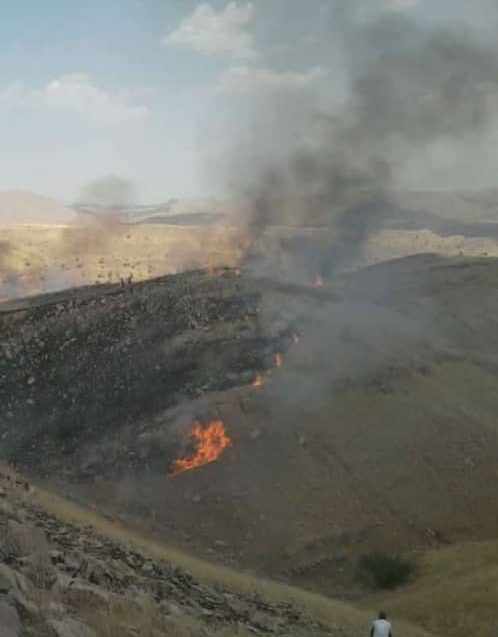 وقوع سه آتش سوزی در روستای دوازده امام یکمهه ،مراتع روستای آب بهار (بی بی بتول) و روستای لادرازی
