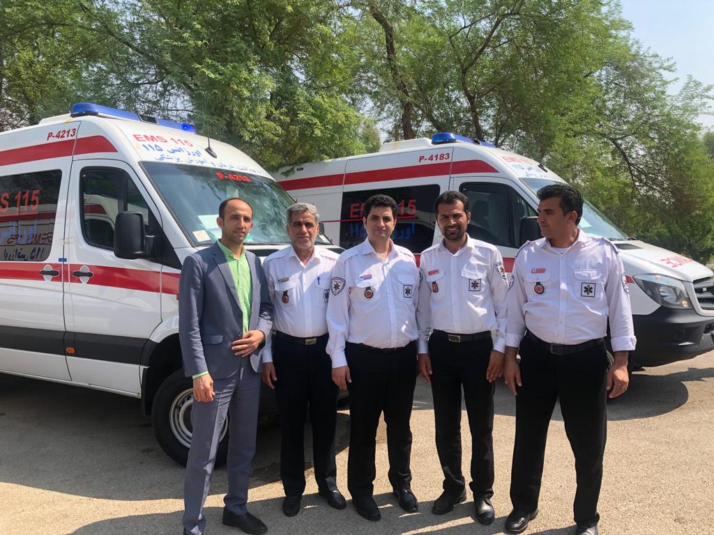 تجهیز ناوگان اورژانس شهرستان های اندیکا و لالی به سه آمبولانس جدید