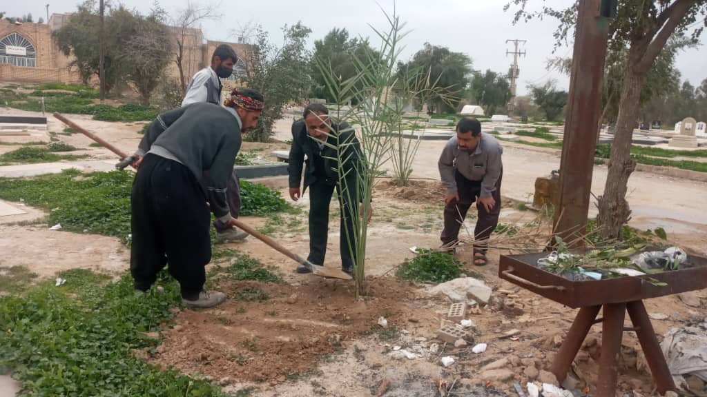 کاشت نهال قرآنی (نخل) توسط انجمن آوای زمین