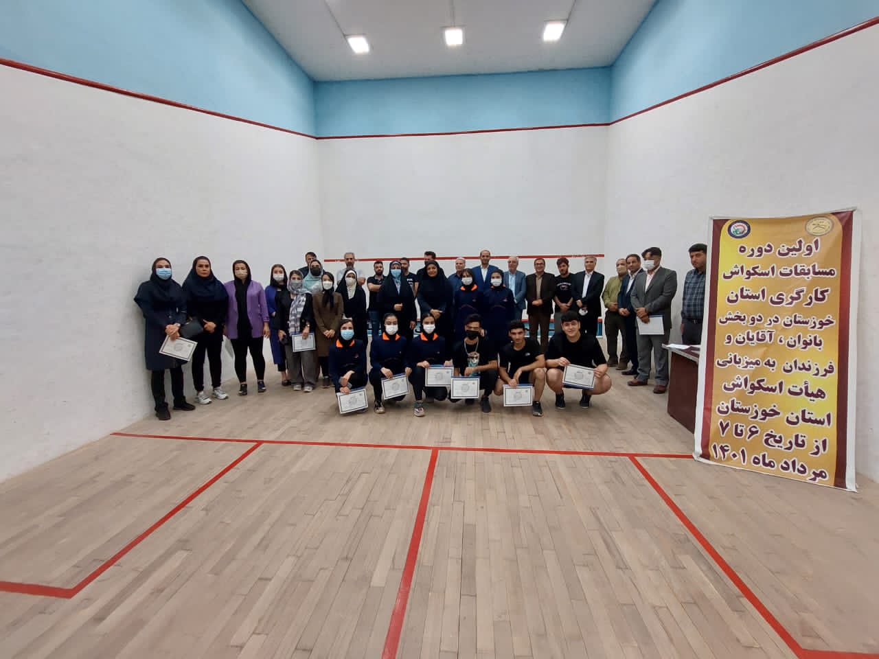 پایان اولین دوره مسابقات اسکواش قهرمانی کارگری استان خوزستان با معرفی نفرات برتر