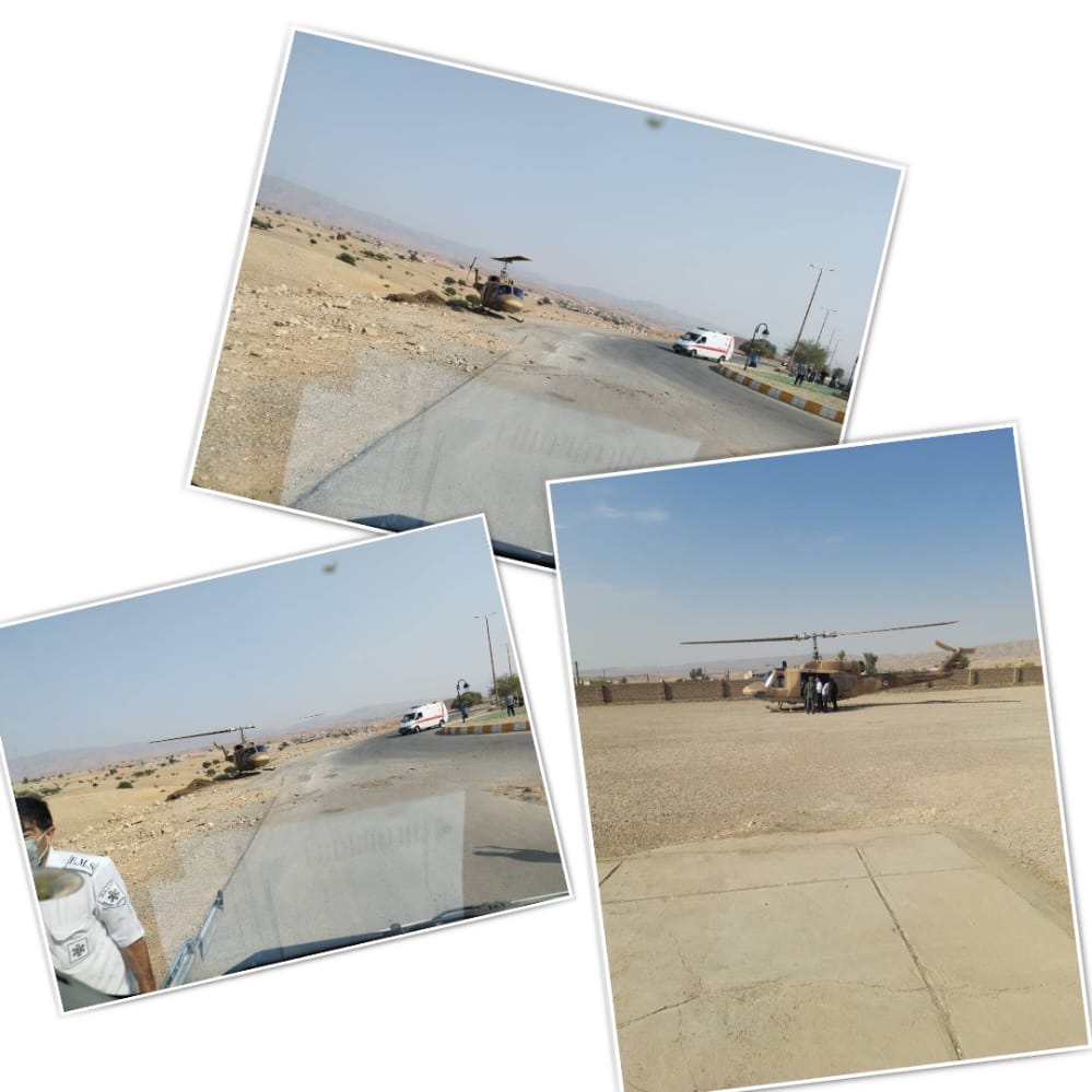 انتقال دو بیمار تصادفی توسط بالگرد فوریتهای پزشکی 