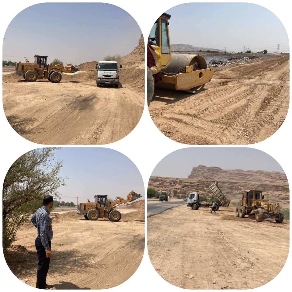 عملیات زیرسازی جهت محصور نمودن محوطه دفن پسماند به سرعت در حال انجام است