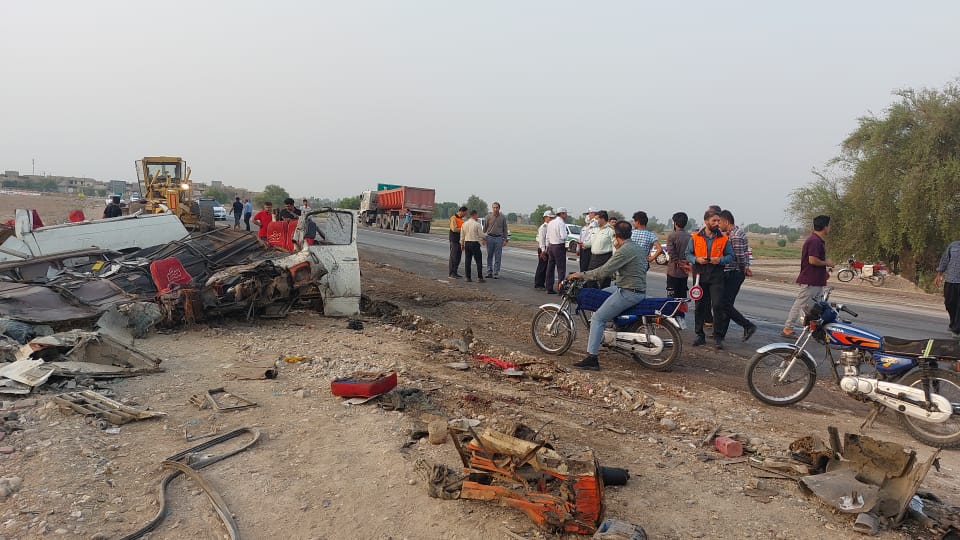تصادف شدید در جاده شوشتر_گاومیش آباد /۱۳کشته و ۱۱ مصدوم