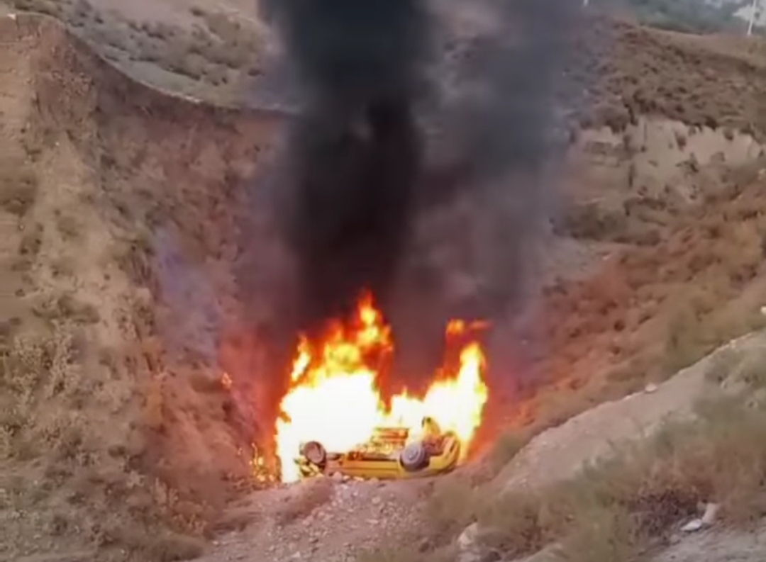 سقوط مرگبار یک دستگاه خودروی سمند به دره در محور بازفت به مسجدسلیمان