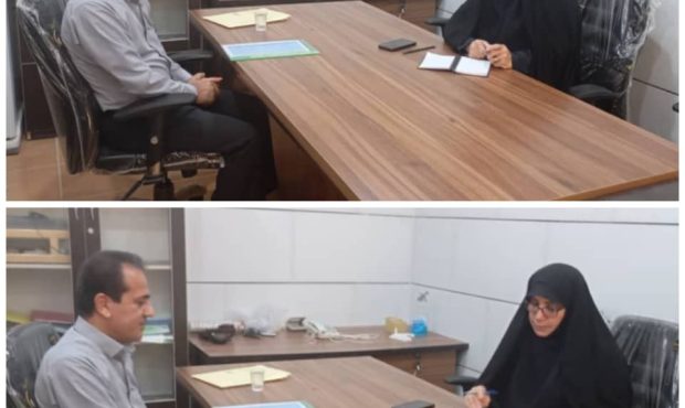 دیدار رئیس اداره بندر سجافی با مسئول دفتر نماینده مجلس در هندیجان