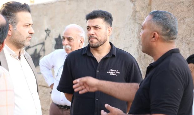 بازدید شهردارو عضو شورای اسلامی شهر مسجدسلیمان از باشگاه کاوه و منطقه بازار چشمه علی