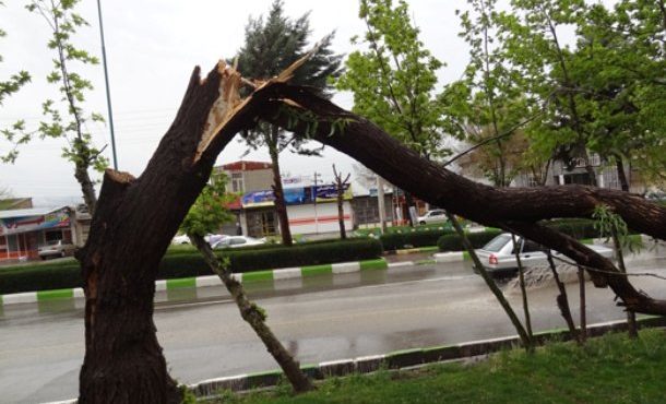 تندبادهای شدید بی سابقه همراه با گردوخاک و باد و باران در استان خوزستان و در شهرستان های مسجدسلیمان ،اندیکا و لالی