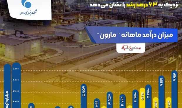 موفقیت پتروشیمی مارون در آخرین ماه از سال/رشد ۶۳ درصدی درآمد این شرکت