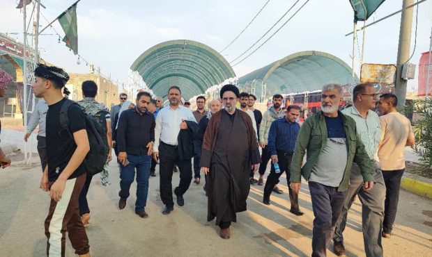 بازدید میدانی نماینده مجلس و امام جمعه مسجدسلیمان از موکب‌های مرز چذابه