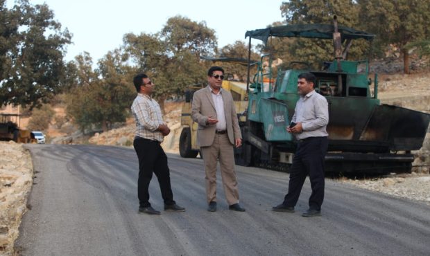 آسفالت ۲ کیلومتر از جاده سخت گذر منطقه کمفه اندیکا