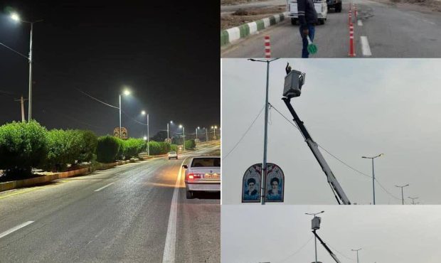 تعدیل وات روشنایی معابر در شهرستان لالی اجراء شد.