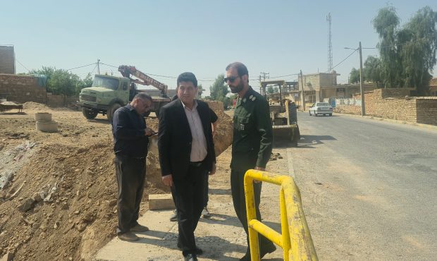 بازدید فرماندار اندیکا از پروژه خط انتقال آب چگارمان به دینراک