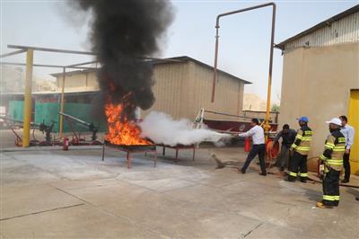 برگزاری دوره آموزش ایمنی وآتش نشانی در شرکت بهره برداری نفت وگاز مسجدسلیمان