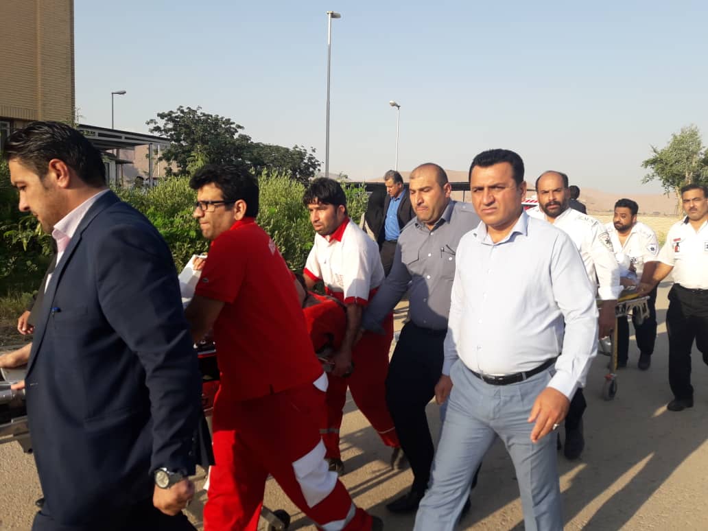 تصادف اعضای شورای شهر وگزارشگر صداوسیما در جاده فرودگاه مسجدسلیمان  