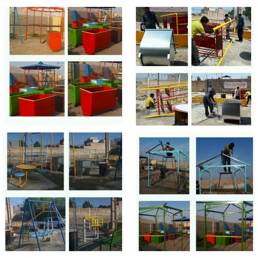 راه اندازی کارگاه تولیدصندلی  ،آلاچیق،سطل زباله ،ایستگاه  اتوبوس و…. توسط شهرداری قلعه خواجه