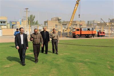بازدیدمدیرعامل شرکت بهره برداری نفت و گاز مسجدسلیمان از روند توسعه نخستین استادیوم فوتبال خاورمیانه
